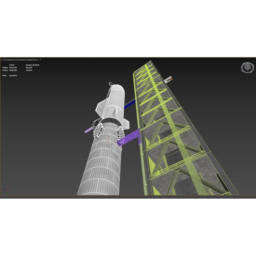 SpaceX Sea Launch Rocket Deimos Complex 3D Model – High Quality PBR Assets - View 56
