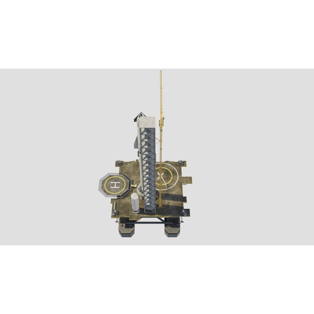 SpaceX Sea Launch Rocket Deimos Complex 3D Model – High Quality PBR Assets - View 6