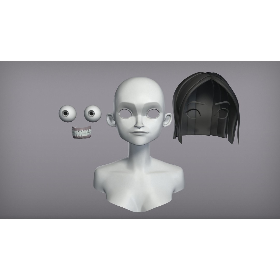 Lisa 3D Model – Cartoon Female Character, Rigged for Animation