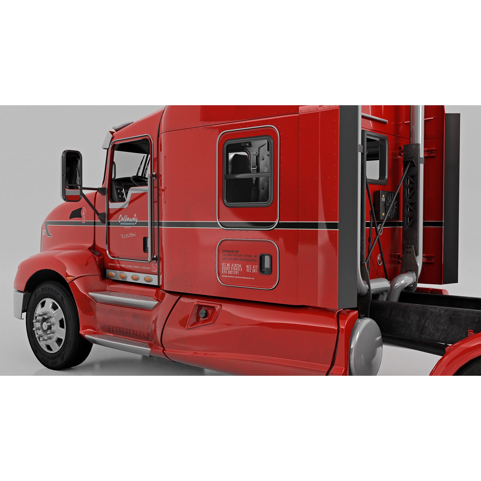 Kenworth T660 Semi Truck - Low-Poly Game-Ready 3D Model - View 11