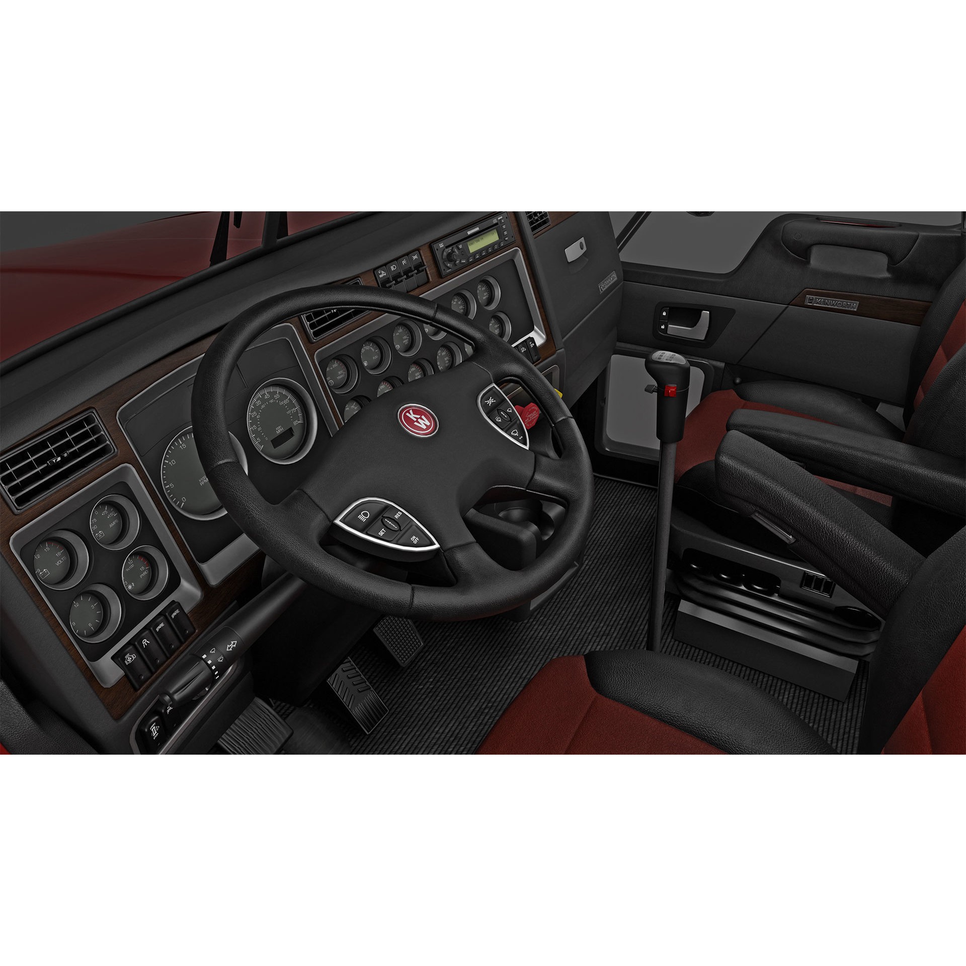 Kenworth T660 Semi Truck - Low-Poly Game-Ready 3D Model - View 12