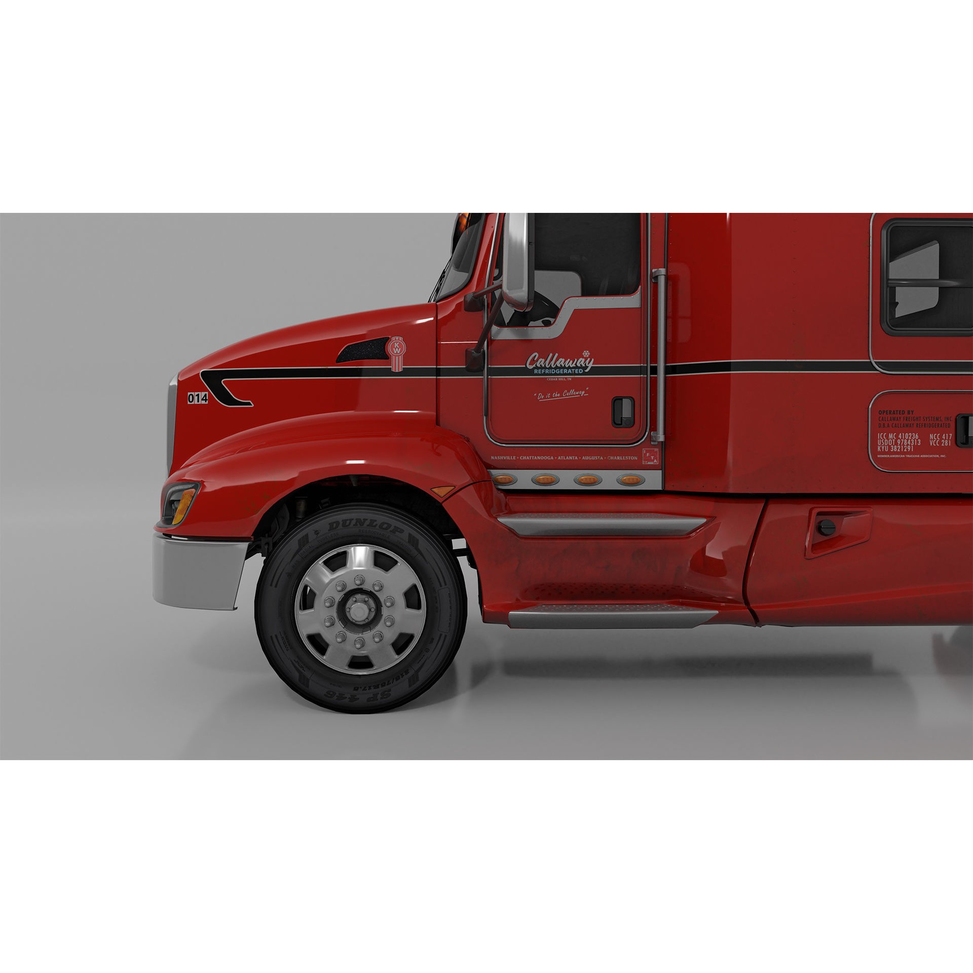 Kenworth T660 Semi Truck - Low-Poly Game-Ready 3D Model - View 15