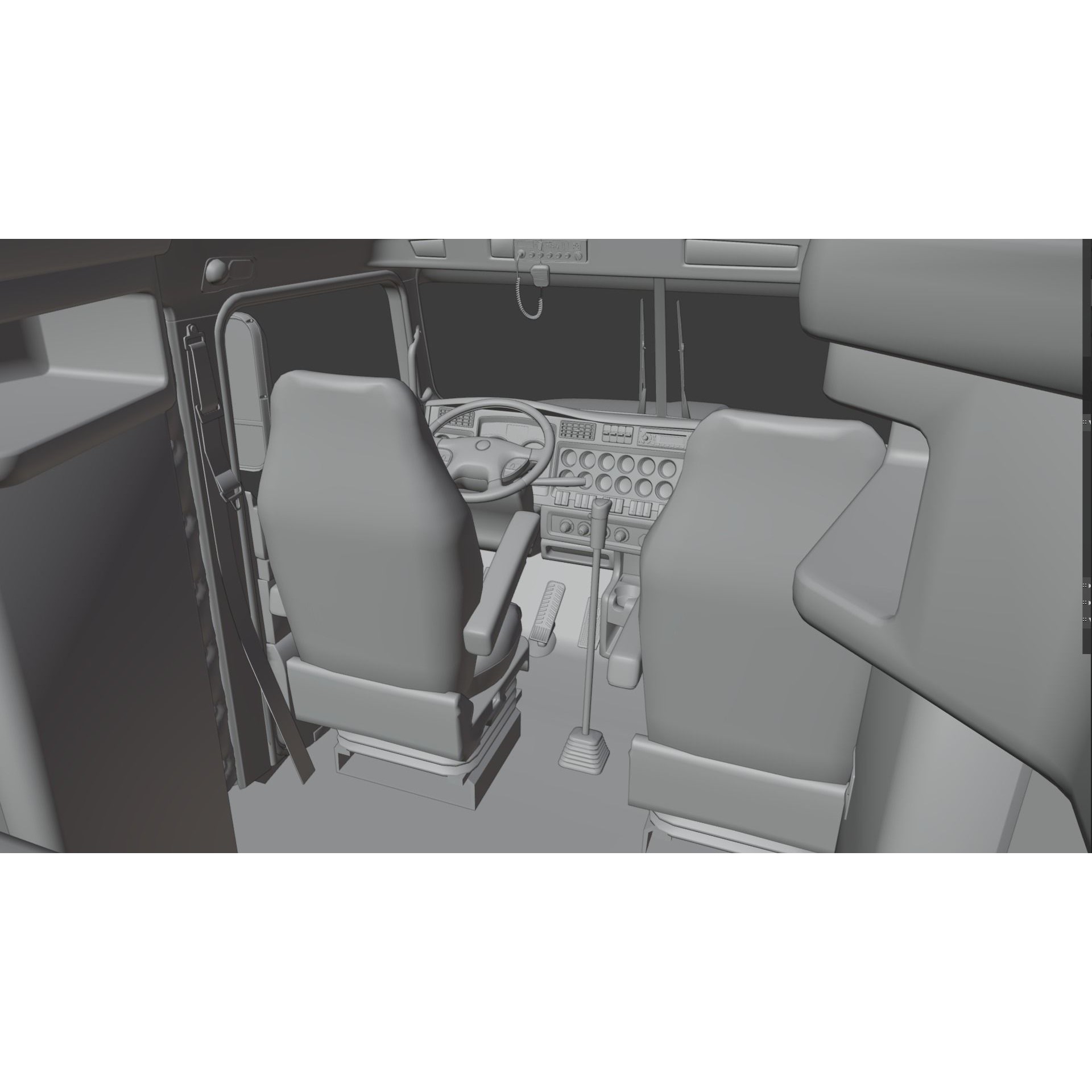 Kenworth T660 Semi Truck - Low-Poly Game-Ready 3D Model - View 20