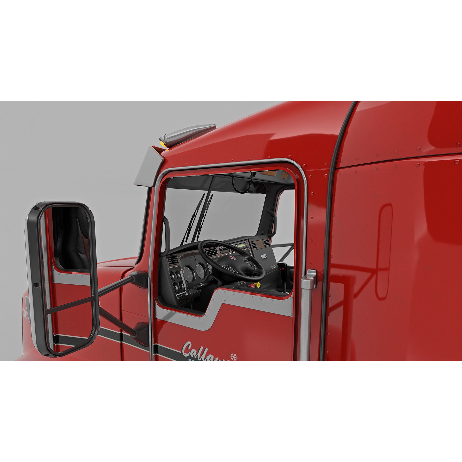 Kenworth T660 Semi Truck - Low-Poly Game-Ready 3D Model - View 4
