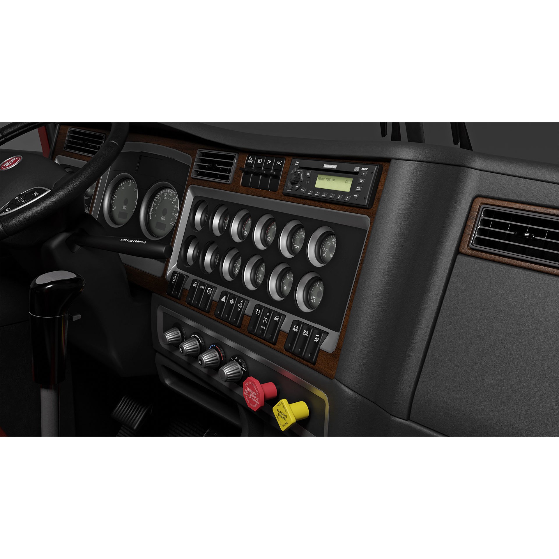 Kenworth T660 Semi Truck - Low-Poly Game-Ready 3D Model - View 5