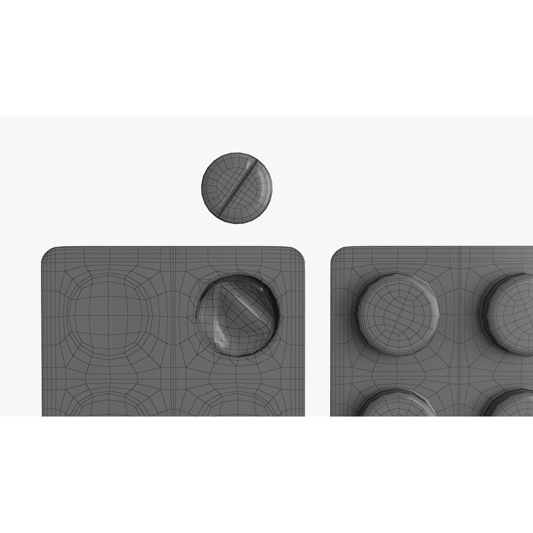 Blister Pill Pack 3D Model – Low Poly Medical Asset, FBX - View 16