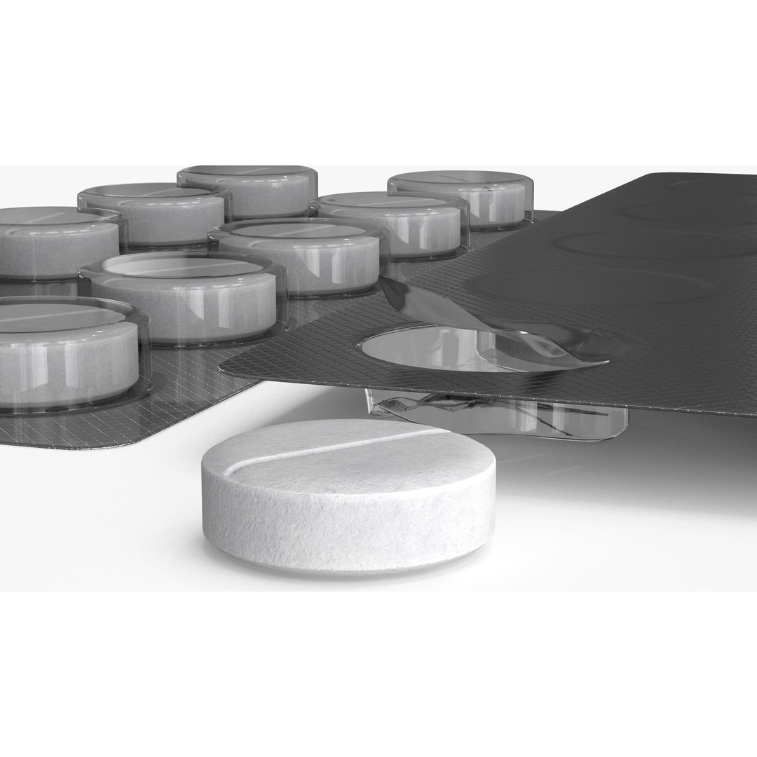 Blister Pill Pack 3D Model – Low Poly Medical Asset, FBX - View 5