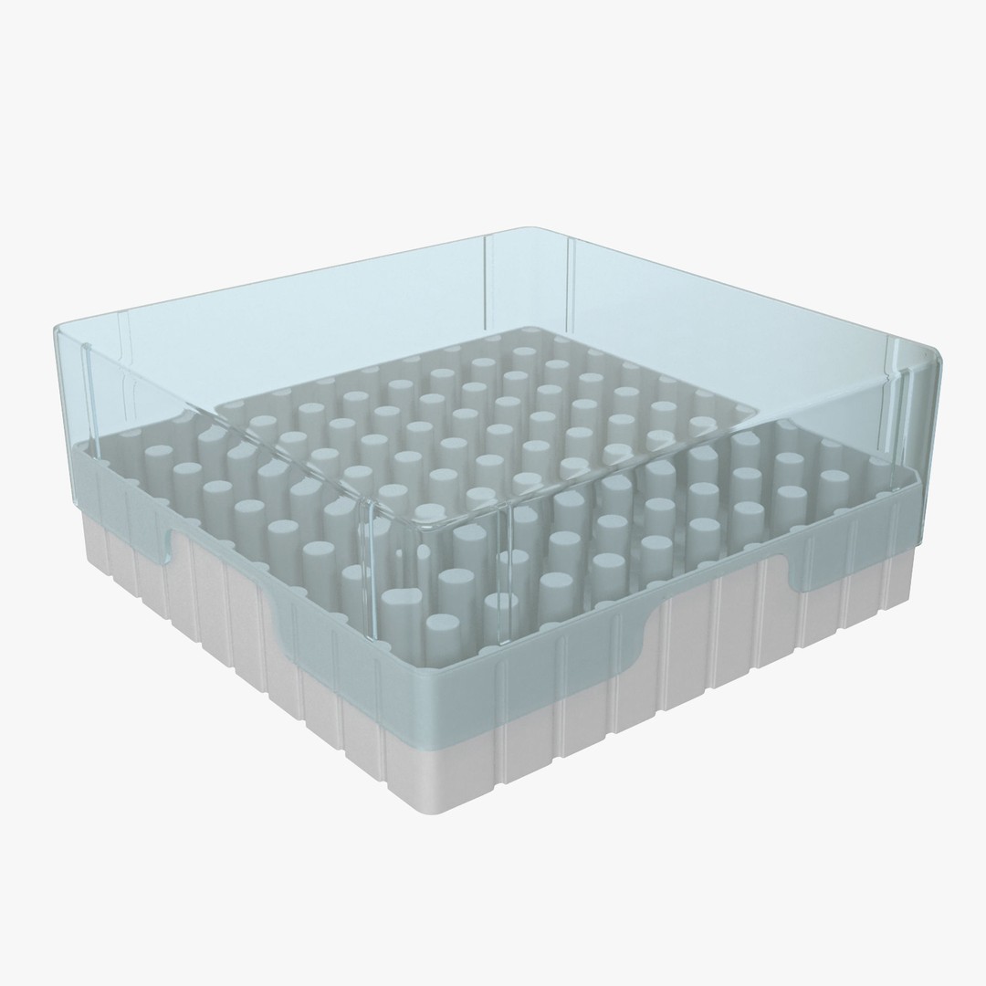 Eppendorf Storage Box 3D Model – Low Poly Medical Asset, FBX, OBJ - View 10