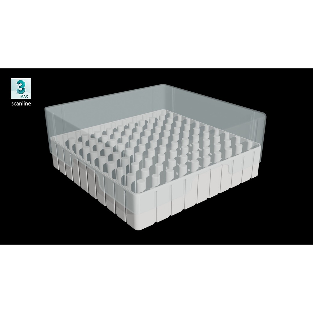 Eppendorf Storage Box 3D Model – Low Poly Medical Asset, FBX, OBJ - View 12