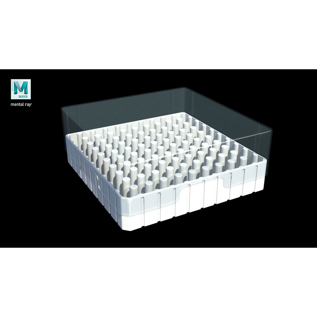Eppendorf Storage Box 3D Model – Low Poly Medical Asset, FBX, OBJ - View 14