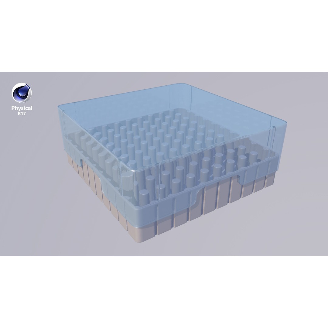 Eppendorf Storage Box 3D Model – Low Poly Medical Asset, FBX, OBJ - View 17