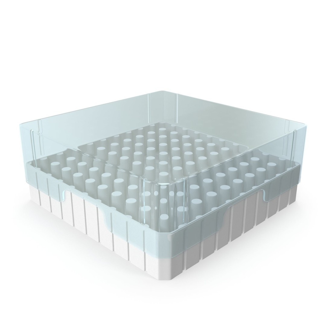 Eppendorf Storage Box 3D Model – Low Poly Medical Asset, FBX, OBJ - View 4