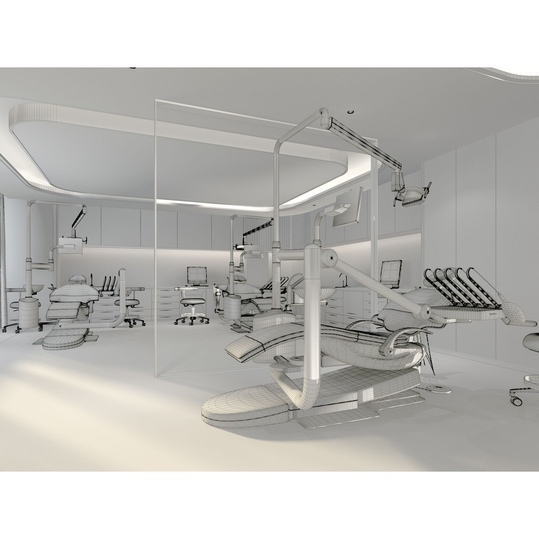 Dental Clinic 3D Model – Realistic Interior Design, FBX & OBJ Formats - View 10