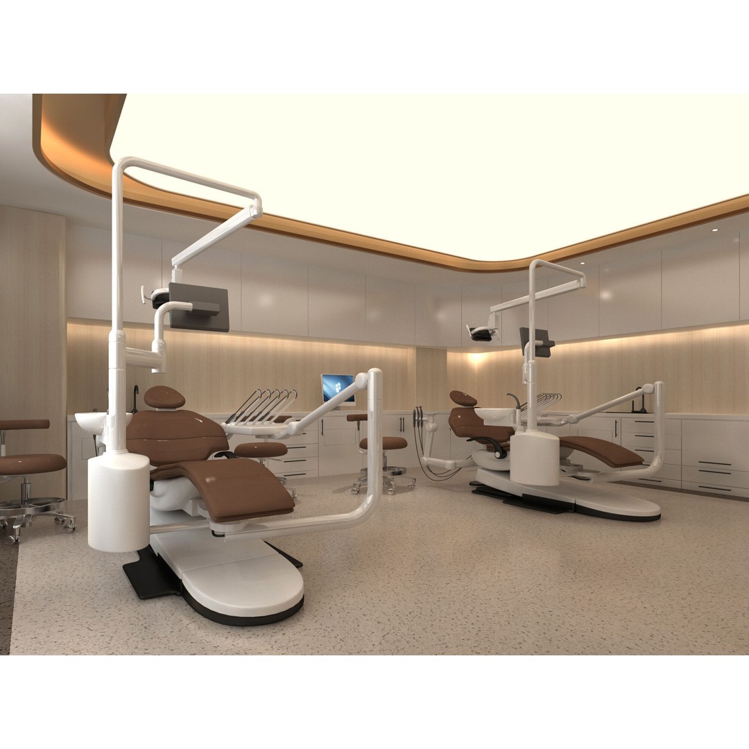 Dental Clinic 3D Model – Realistic Interior Design, FBX & OBJ Formats - View 3