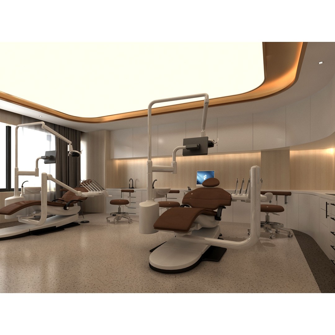 Dental Clinic 3D Model – Realistic Interior Design, FBX & OBJ Formats - View 4