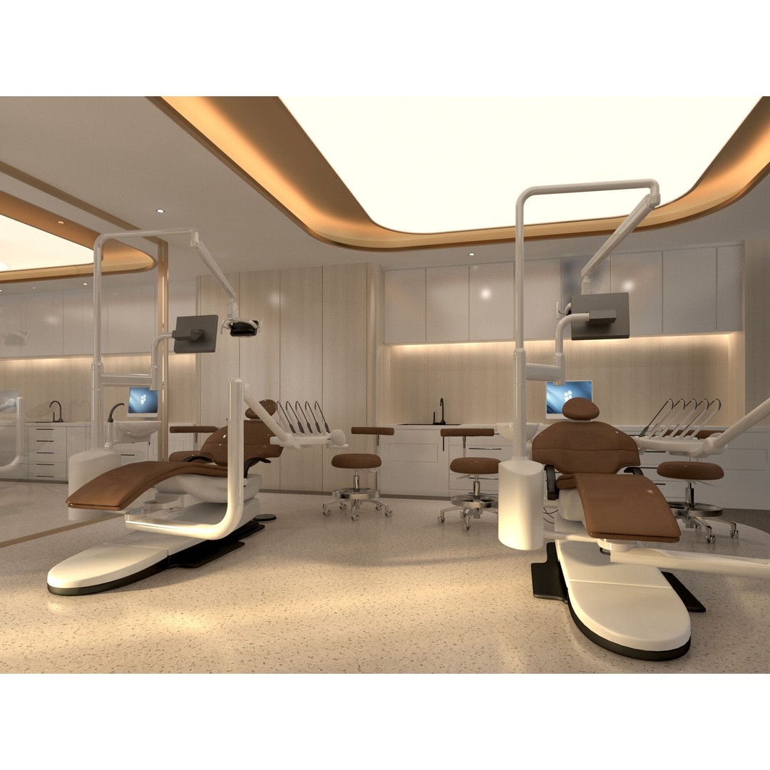 Dental Clinic 3D Model – Realistic Interior Design, FBX & OBJ Formats - View 5