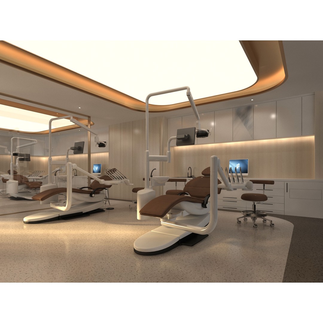 Dental Clinic 3D Model – Realistic Interior Design, FBX & OBJ Formats - View 6
