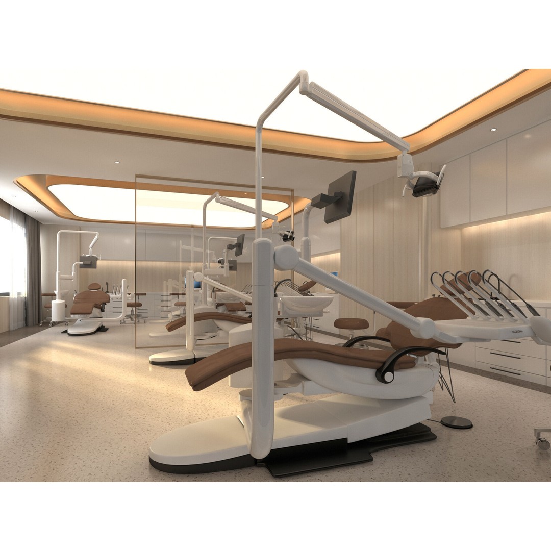 Dental Clinic 3D Model – Realistic Interior Design, FBX & OBJ Formats - View 7
