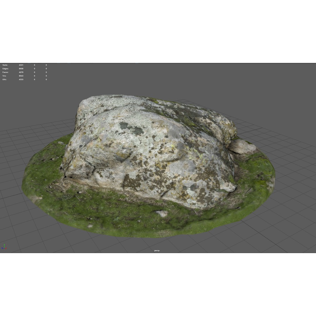Rock 38 3D Model – Low Poly Landscape Asset, FBX, OBJ, Blender - View 3