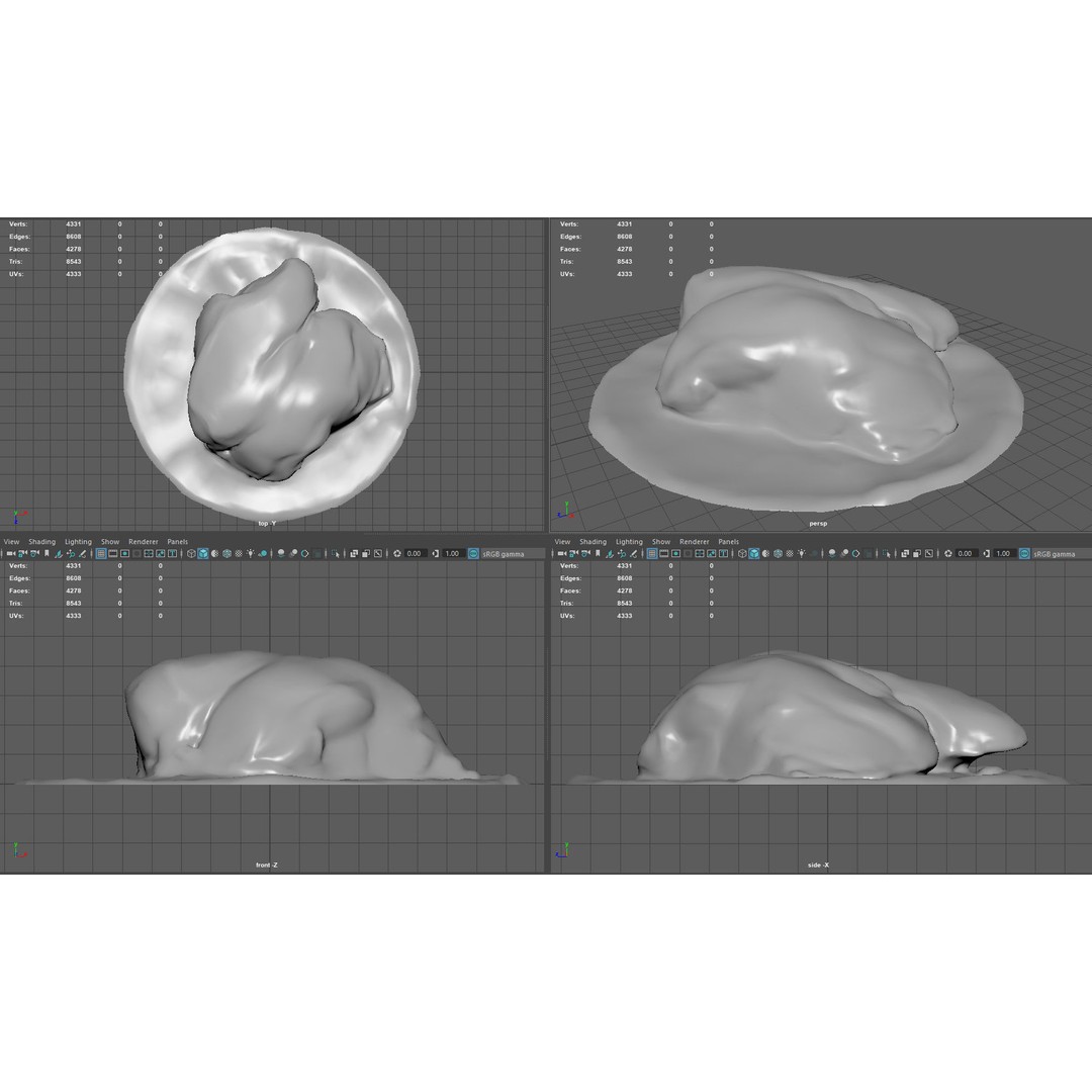 Rock 38 3D Model – Low Poly Landscape Asset, FBX, OBJ, Blender - View 7