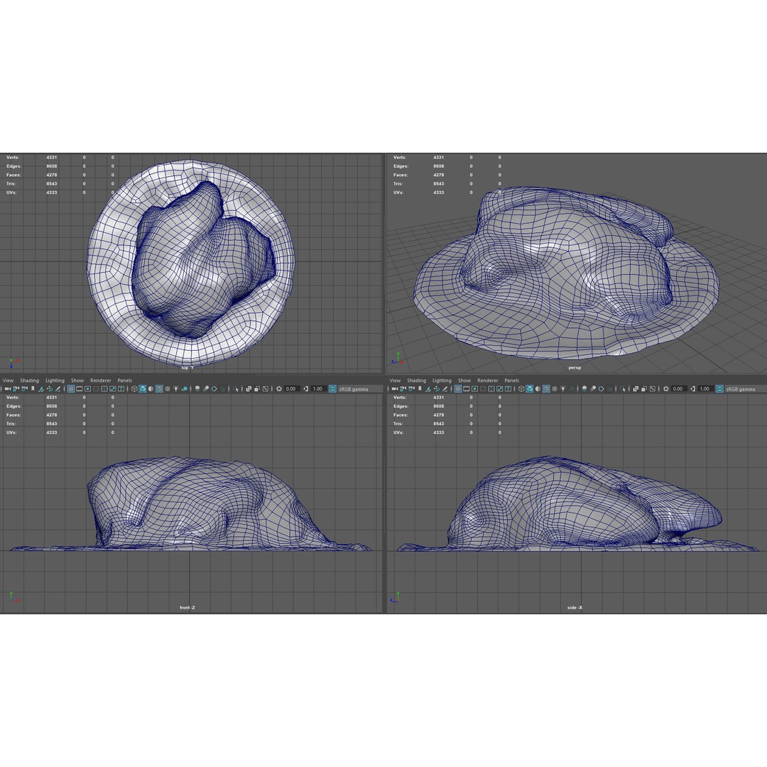 Rock 38 3D Model – Low Poly Landscape Asset, FBX, OBJ, Blender - View 8