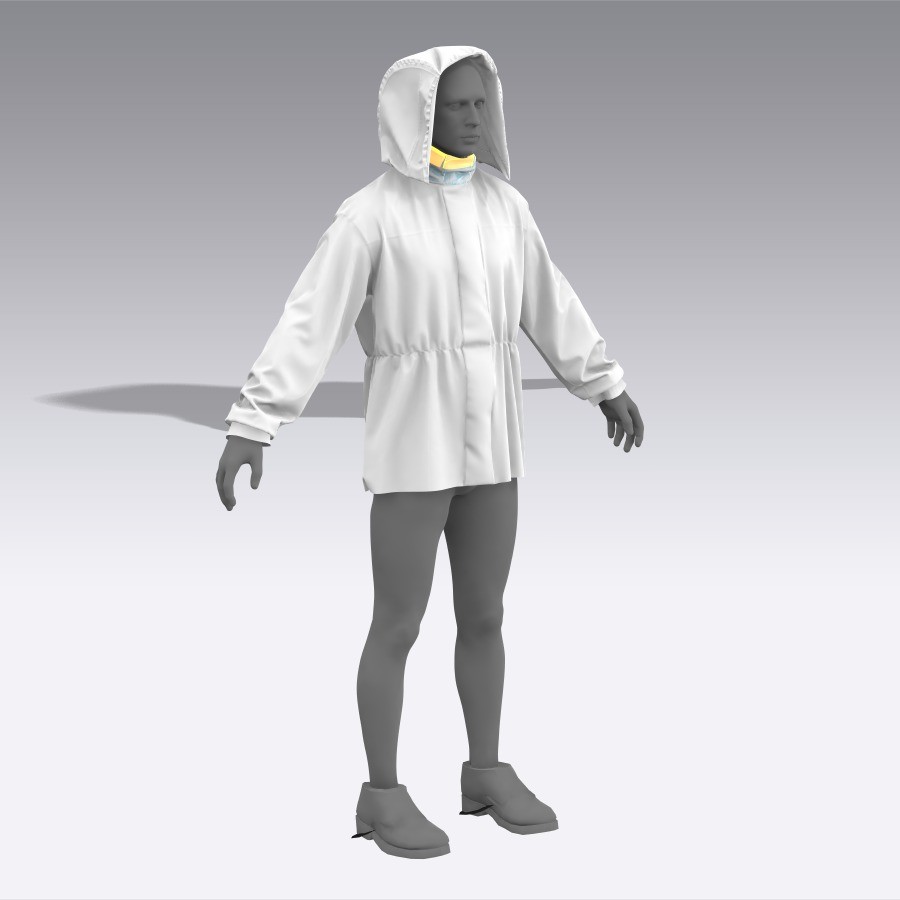 HART Munro Jacket 3D Model – Low Poly Game-Ready Ambulance Uniform, FBX