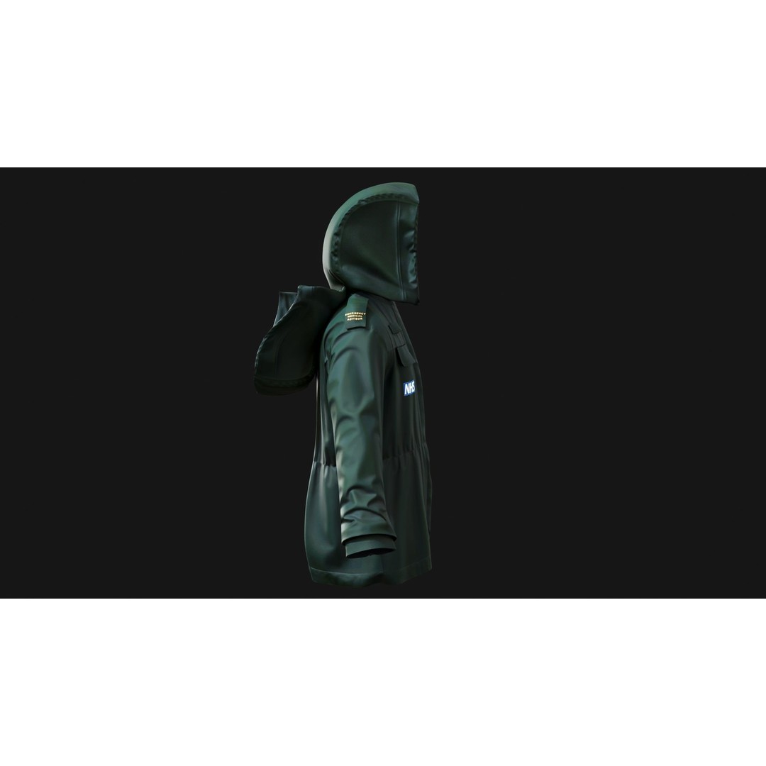 HART Munro Jacket 3D Model – Low Poly Game-Ready Ambulance Uniform, FBX - View 10