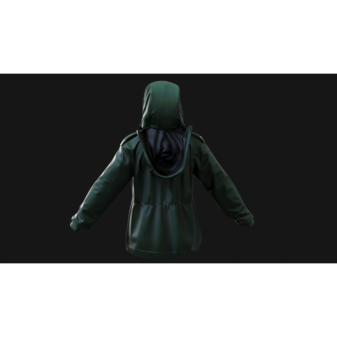 HART Munro Jacket 3D Model – Low Poly Game-Ready Ambulance Uniform, FBX - View 12