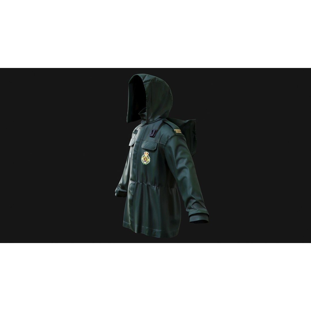 HART Munro Jacket 3D Model – Low Poly Game-Ready Ambulance Uniform, FBX - View 14