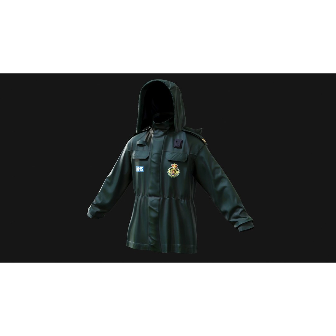 HART Munro Jacket 3D Model – Low Poly Game-Ready Ambulance Uniform, FBX - View 15