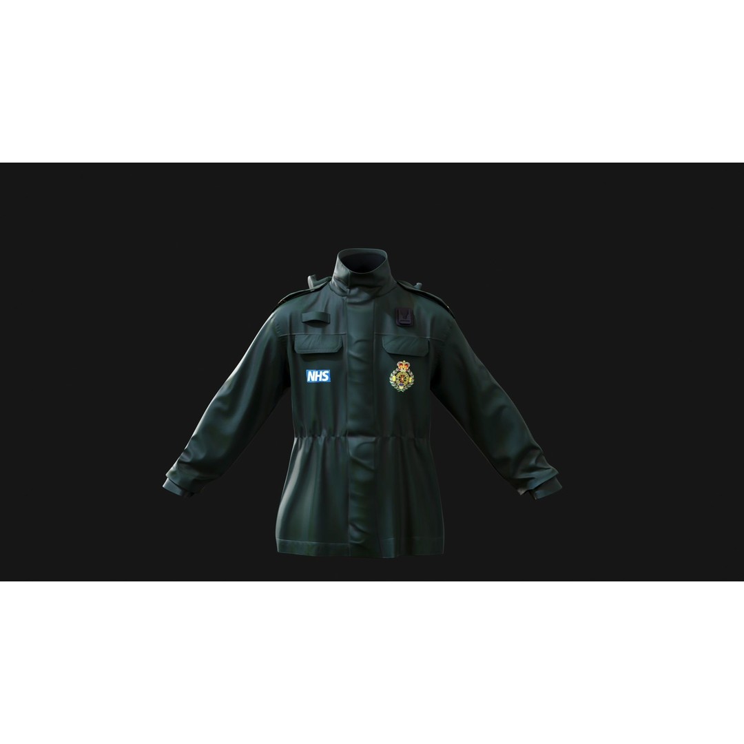 HART Munro Jacket 3D Model – Low Poly Game-Ready Ambulance Uniform, FBX - View 16