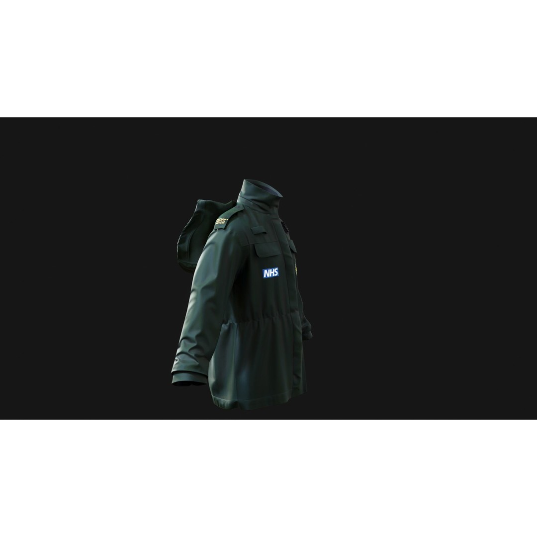 HART Munro Jacket 3D Model – Low Poly Game-Ready Ambulance Uniform, FBX - View 17