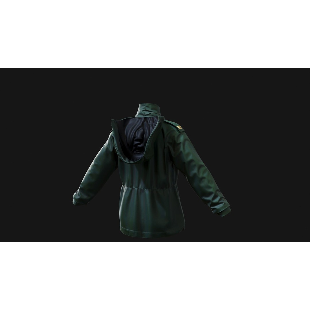 HART Munro Jacket 3D Model – Low Poly Game-Ready Ambulance Uniform, FBX - View 18