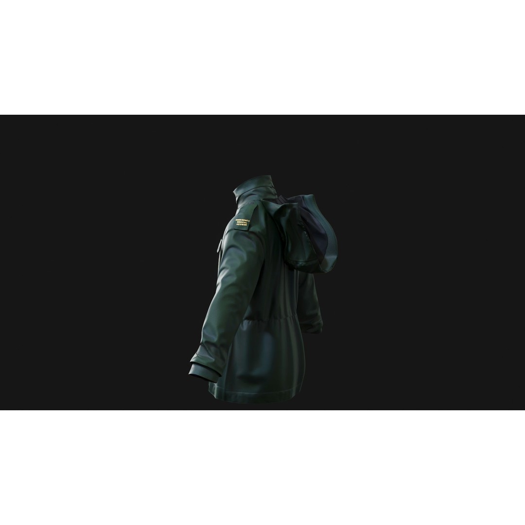 HART Munro Jacket 3D Model – Low Poly Game-Ready Ambulance Uniform, FBX - View 19