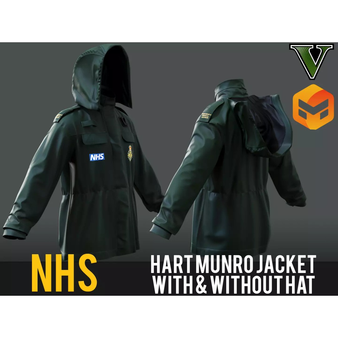 HART Munro Jacket 3D Model – Low Poly Game-Ready Ambulance Uniform, FBX - View 2
