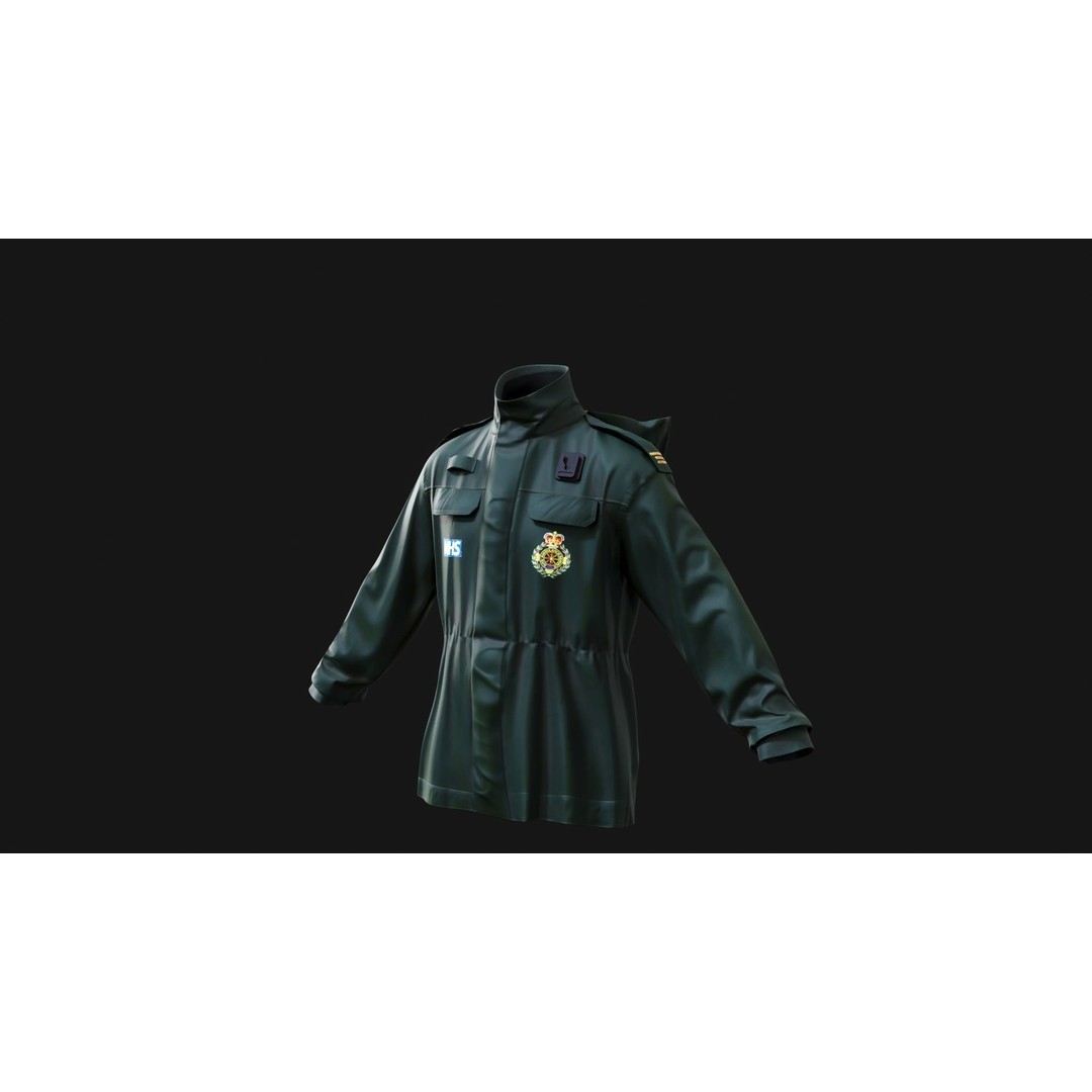 HART Munro Jacket 3D Model – Low Poly Game-Ready Ambulance Uniform, FBX - View 20