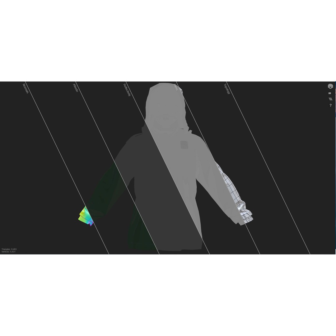HART Munro Jacket 3D Model – Low Poly Game-Ready Ambulance Uniform, FBX - View 3