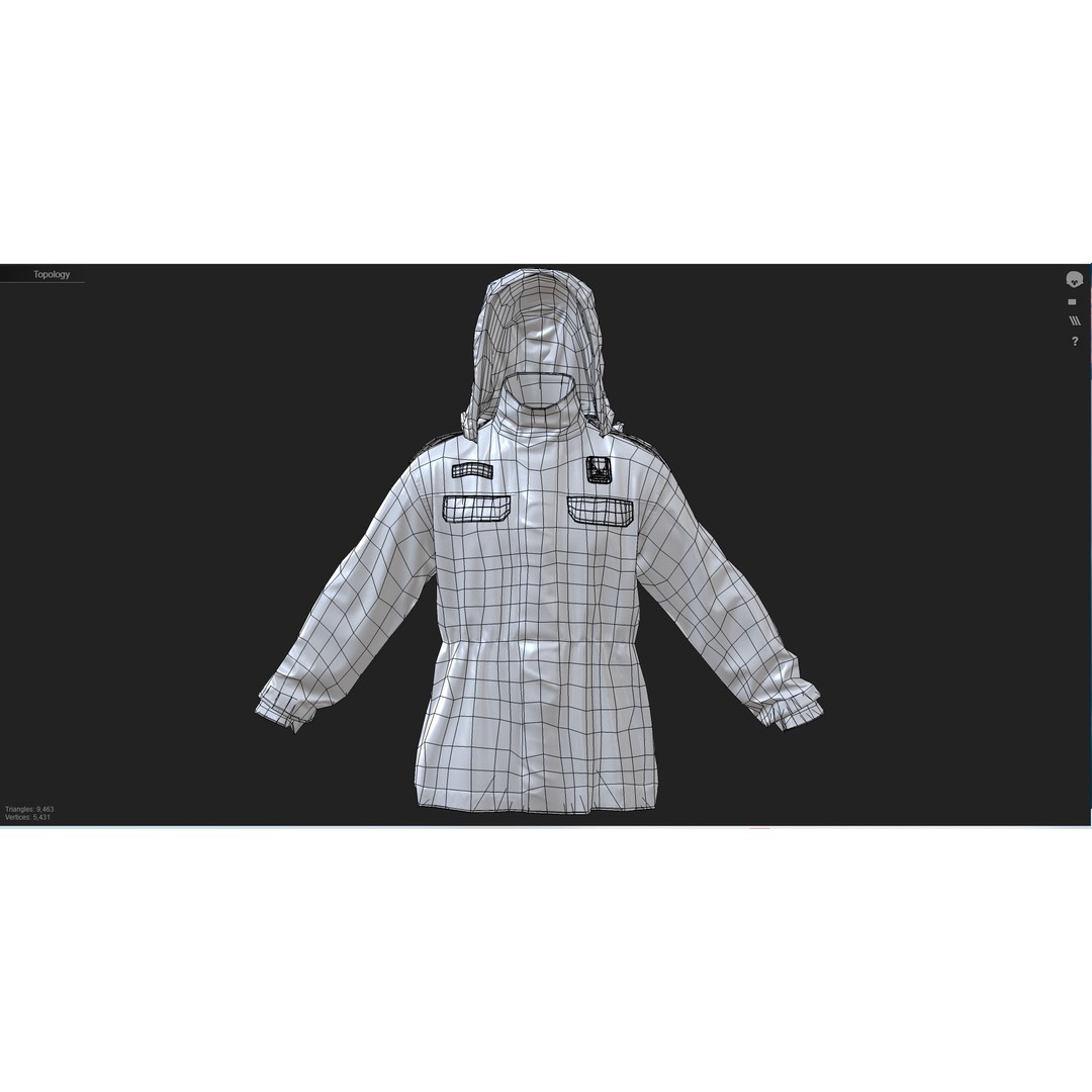 HART Munro Jacket 3D Model – Low Poly Game-Ready Ambulance Uniform, FBX - View 4