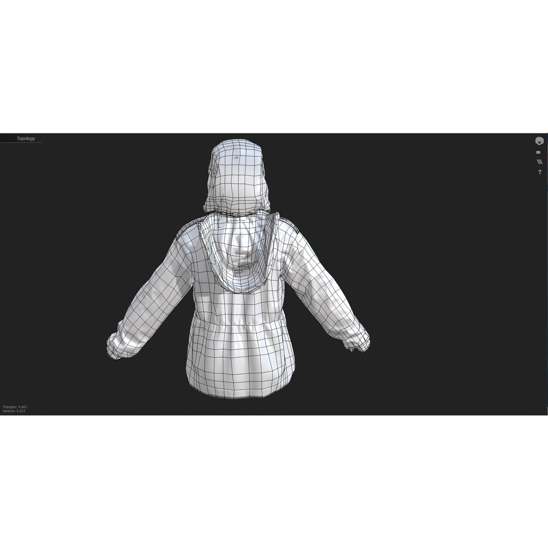 HART Munro Jacket 3D Model – Low Poly Game-Ready Ambulance Uniform, FBX - View 5