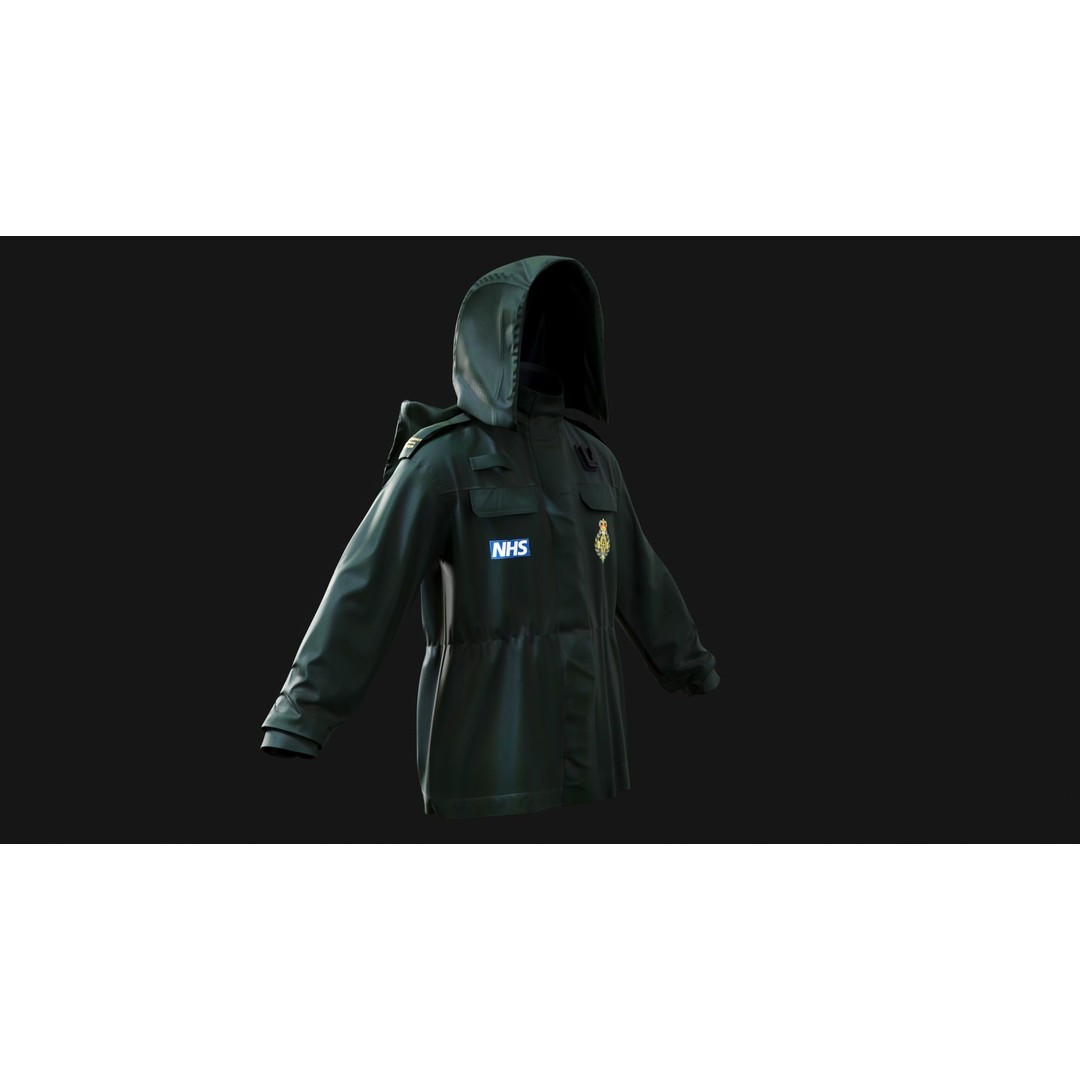 HART Munro Jacket 3D Model – Low Poly Game-Ready Ambulance Uniform, FBX - View 9