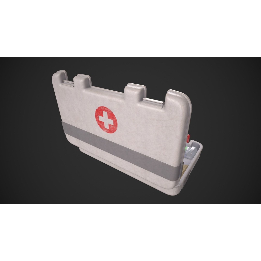 Medical First Aid Kit 3D Model – Low Poly Game Asset, FBX - View 5