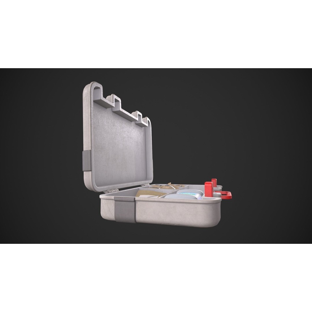 Medical First Aid Kit 3D Model – Low Poly Game Asset, FBX - View 9