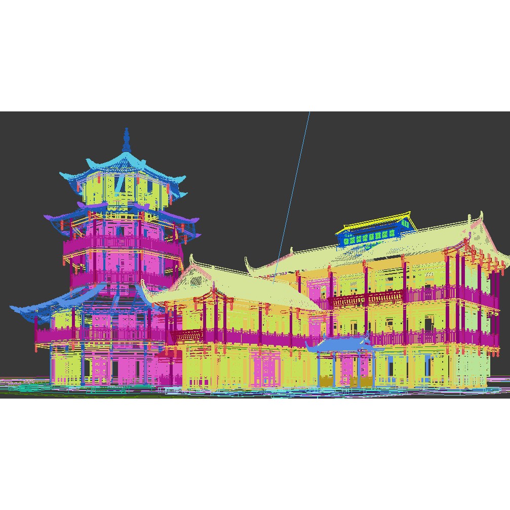 Ancient Chinese Architecture 3D Model – Detailed Pagoda Design, FBX - View 11