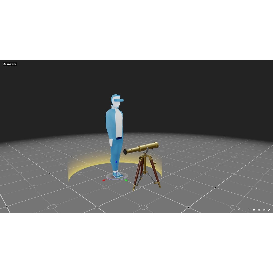 Ancient Telescope 3D Model – Low Poly Game Ready Asset, FBX, OBJ