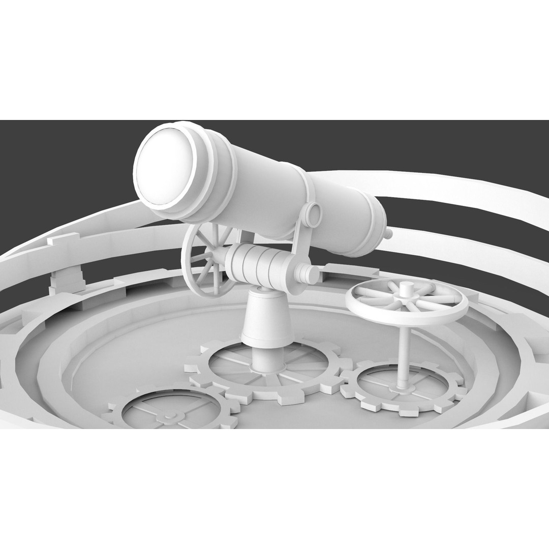Astronomical Telescope 3D Model – High Poly Space Equipment, FBX, OBJ - View 11