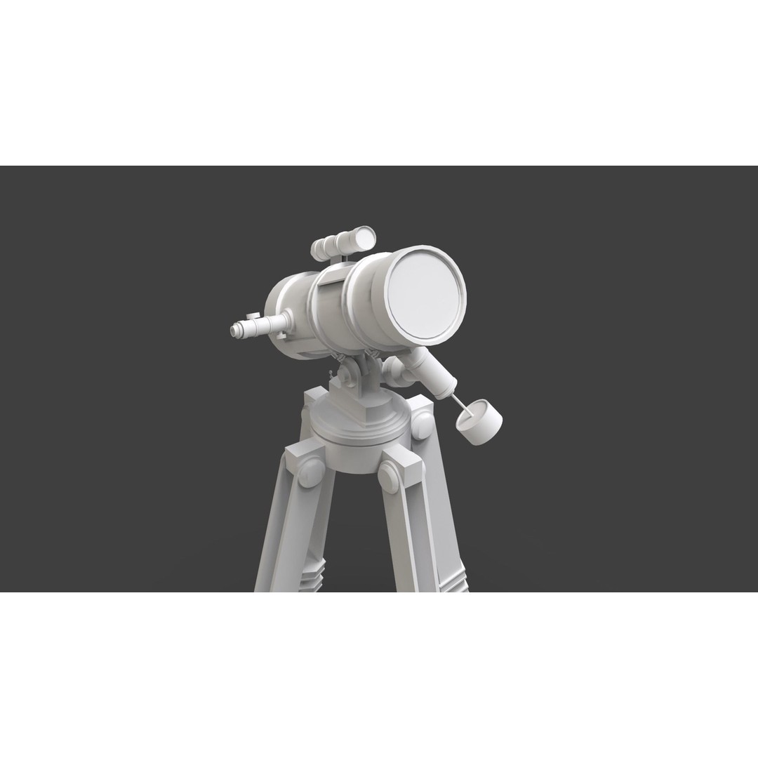 Astronomical Telescope 3D Model – High Poly Space Equipment, FBX, OBJ - View 15