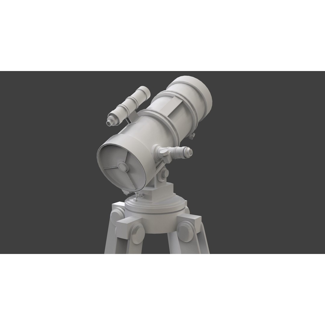 Astronomical Telescope 3D Model – High Poly Space Equipment, FBX, OBJ - View 16