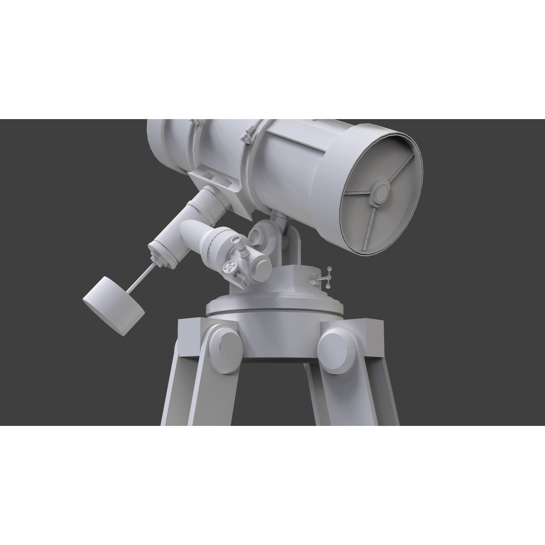 Astronomical Telescope 3D Model – High Poly Space Equipment, FBX, OBJ - View 19