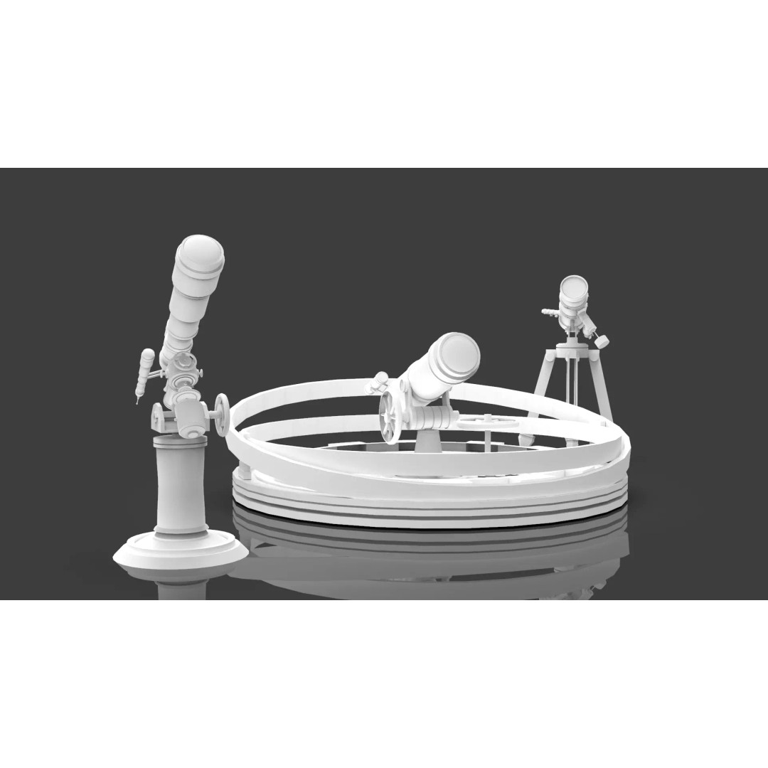 Astronomical Telescope 3D Model – High Poly Space Equipment, FBX, OBJ - View 2