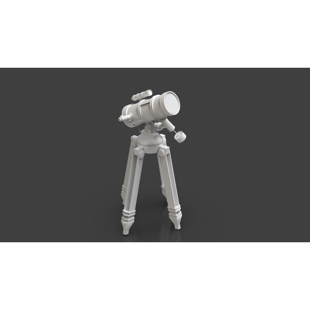 Astronomical Telescope 3D Model – High Poly Space Equipment, FBX, OBJ - View 21